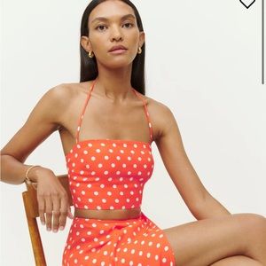 Reformation Voyage Two Piece. Size 0. Color Tangelo. NWT